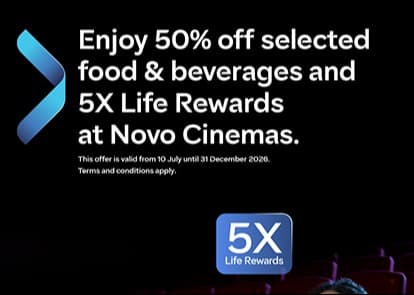 QNB | 5X Life Rewards Points + 50% Off Selected F&B