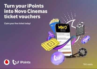 About OfferEnjoy the magic of cinema with Novo Cinemas using your Vodafone iPoints.